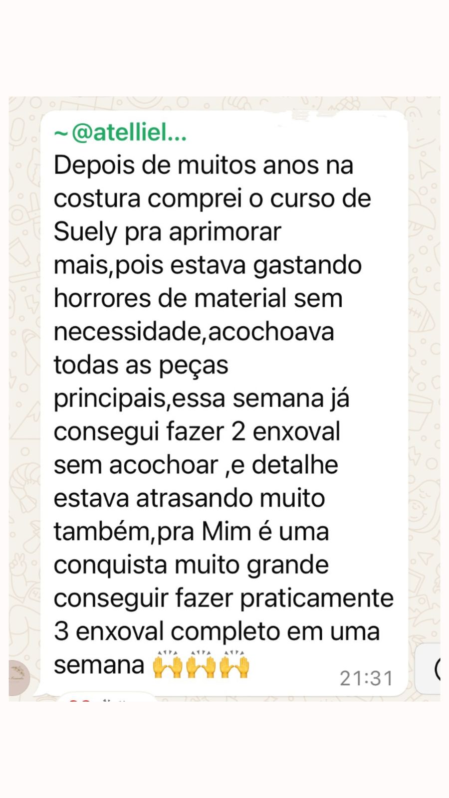 Depoimento aluna 2